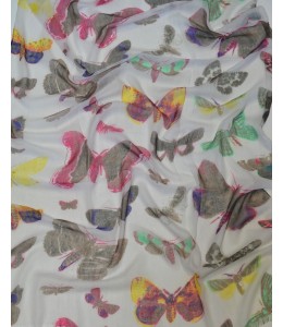 Butterfly Scarf - White