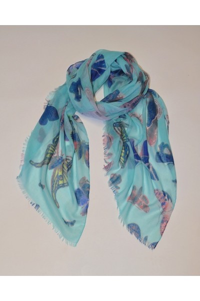 Butterfly Scarf - Blue