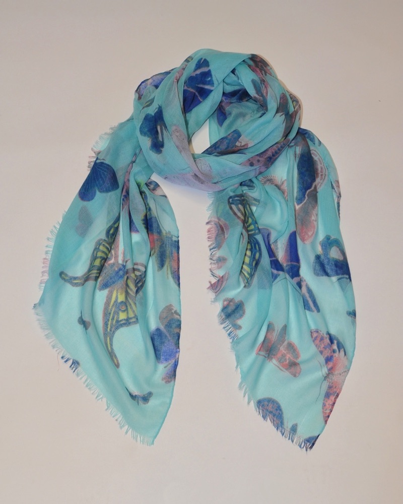 Butterfly Scarf - Blue