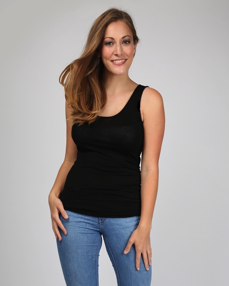 Viscose Classic Vest Black