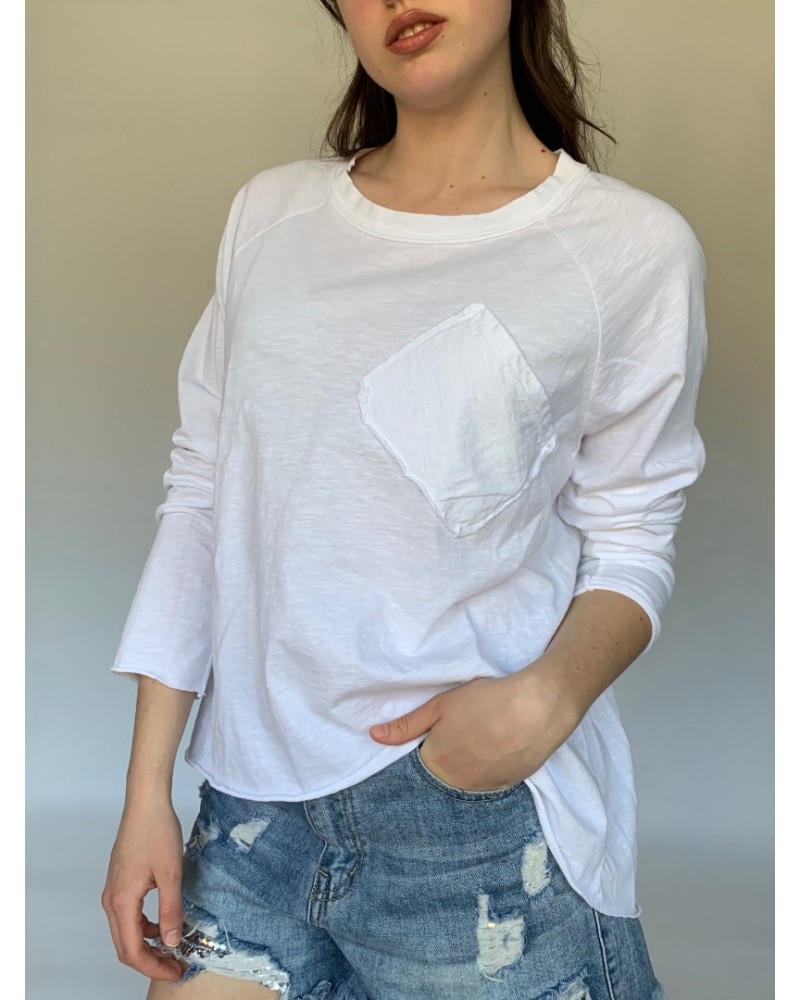 White Pocket T