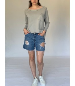 Lace Sweatshirt Light Grey