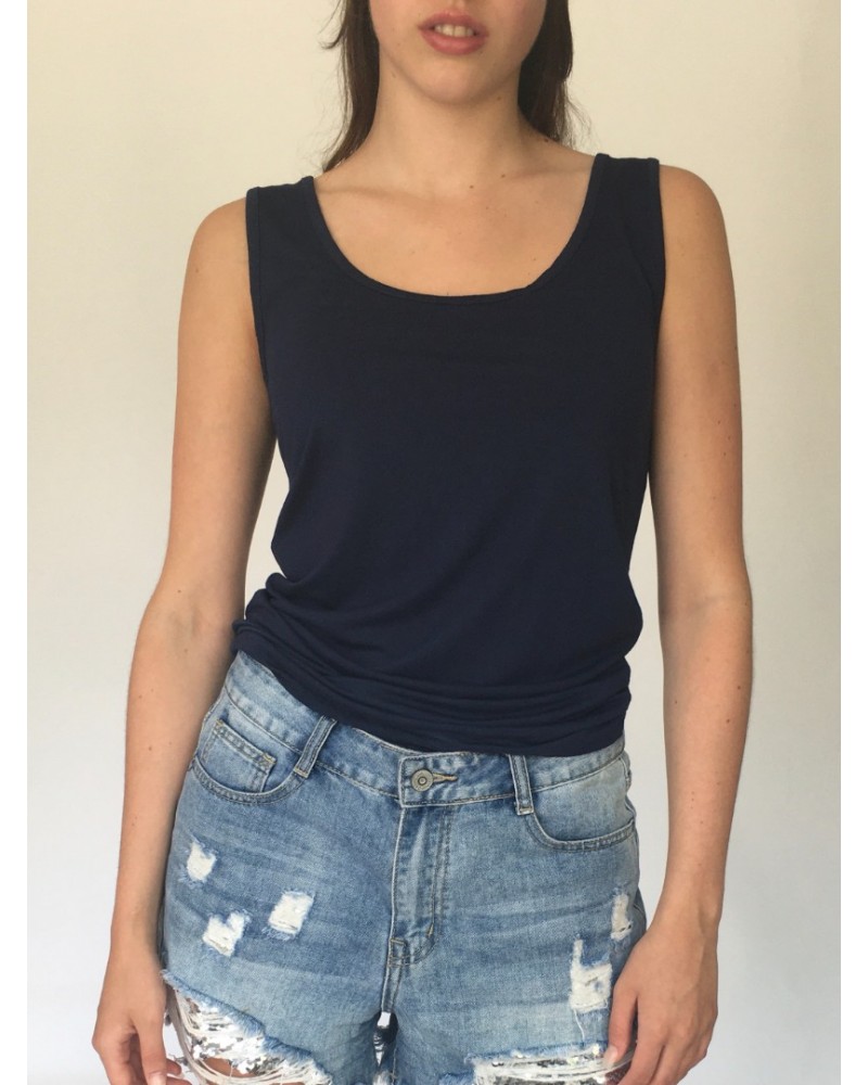 Navy Plain Vest