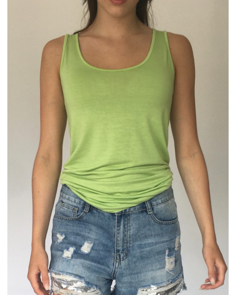 Lime Green Plain Vest