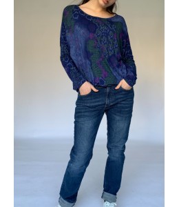 Navy Reptile Easy Jersey Top