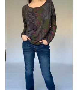 Brown Reptile Easy Jersey Top