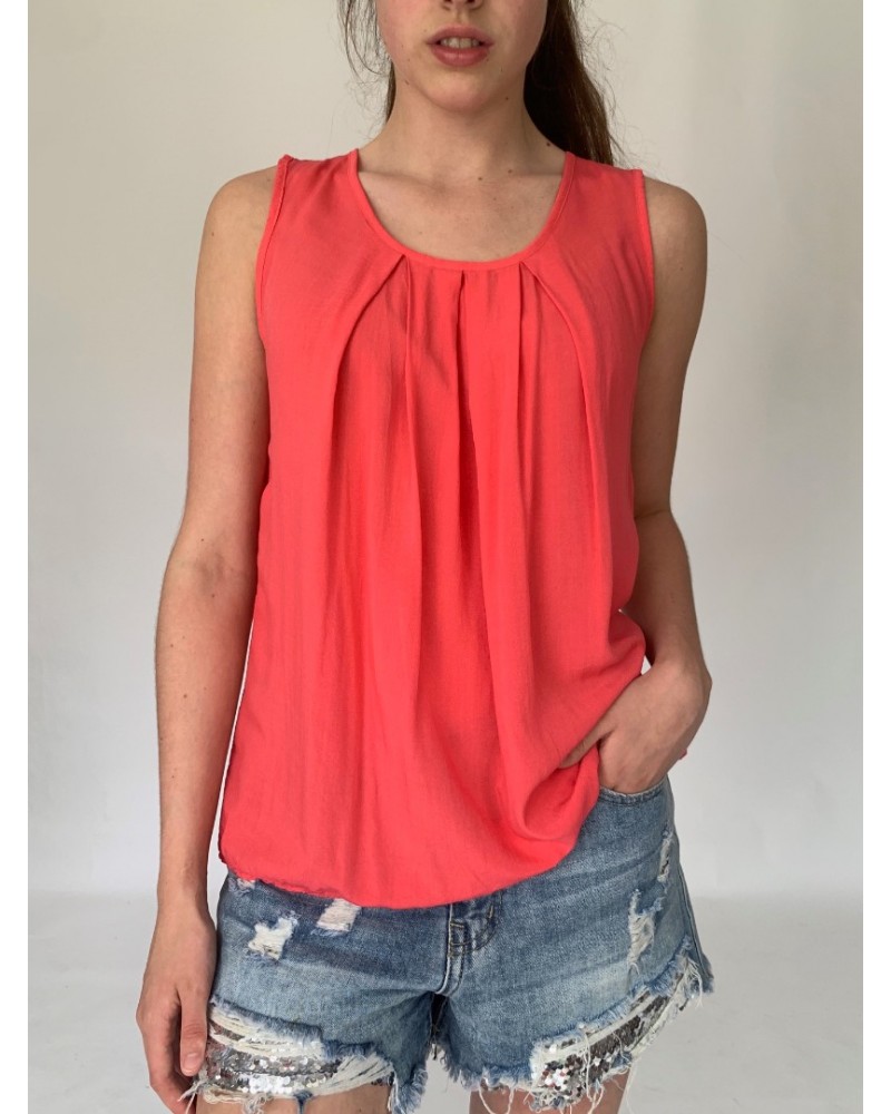 Orange Sleeveless Easy Top 