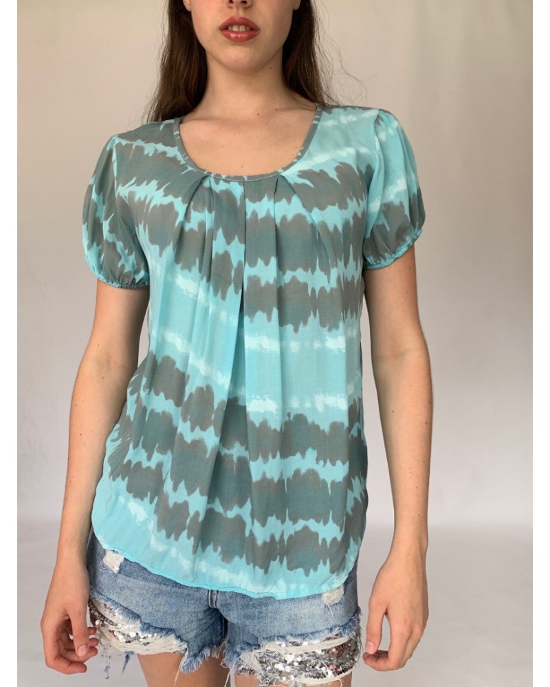 Turquoise Tie Dye Easy Top 