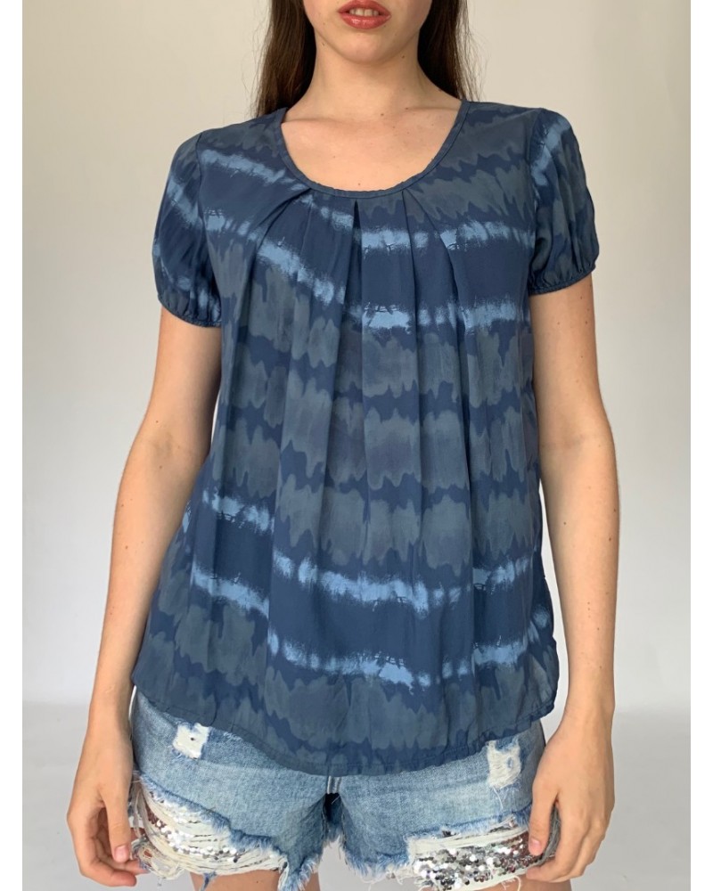 Denim Tie Dye Easy Top