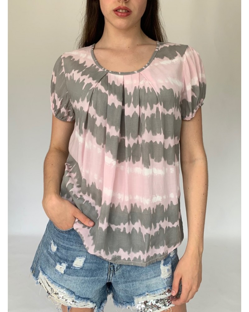 Light Pink Tie Dye Easy Top
