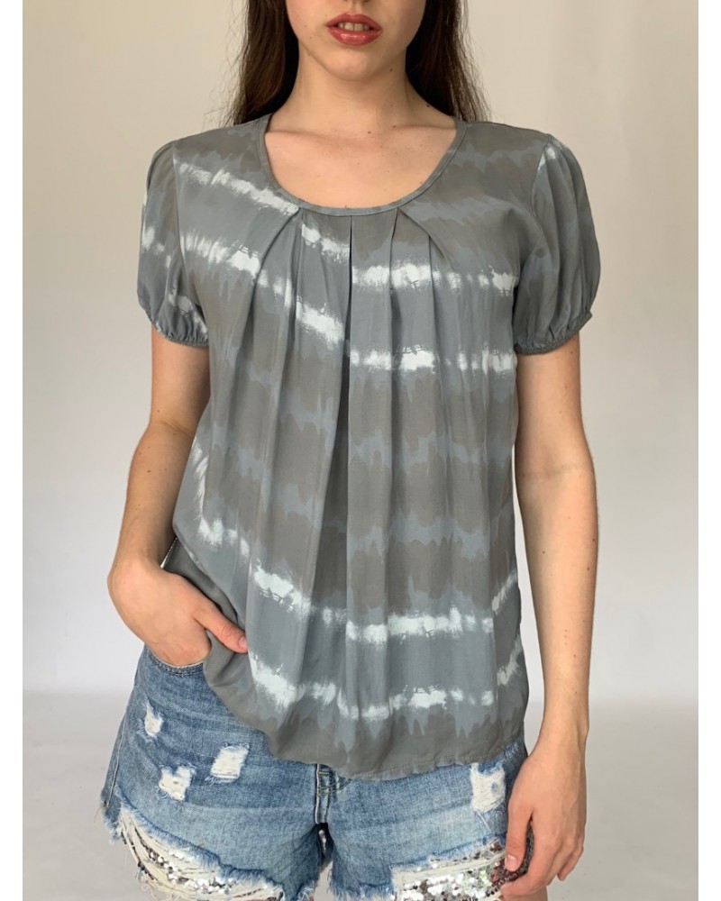 Dark Grey Tie Dye Easy Top 