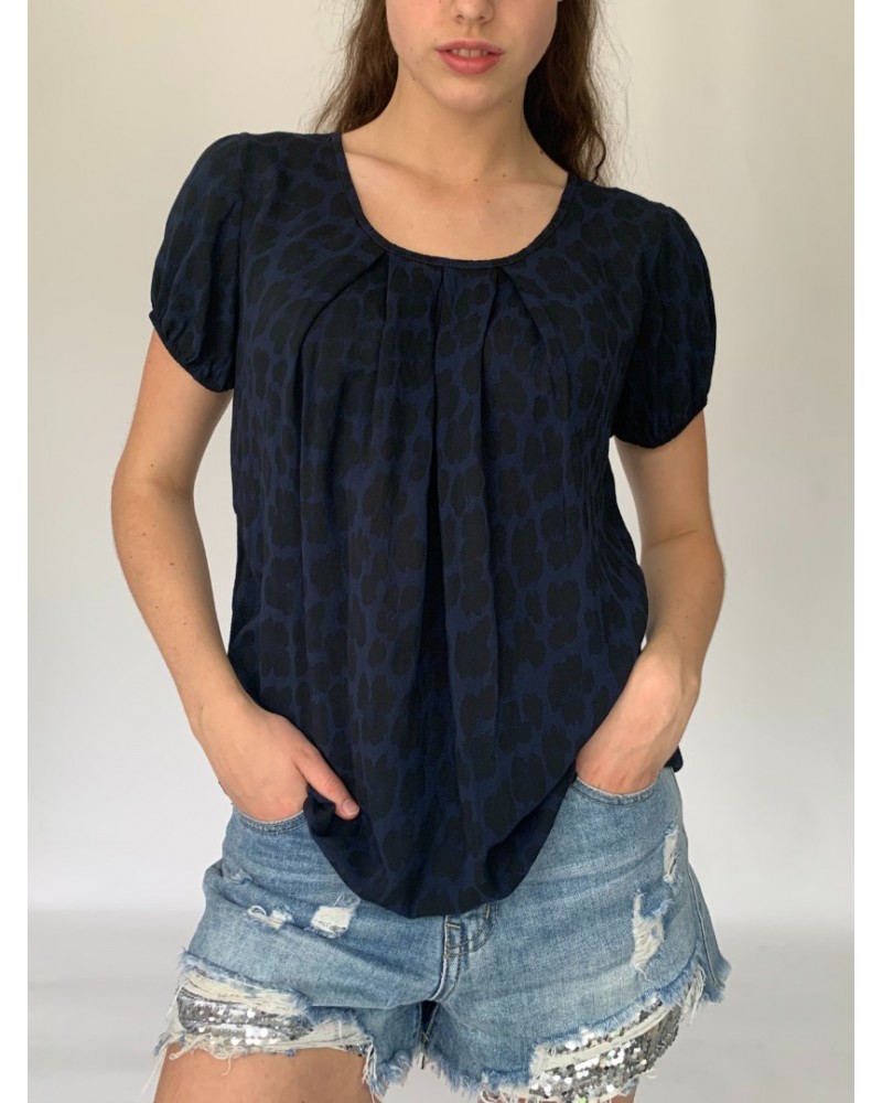 Navy Abstract Easy Top 