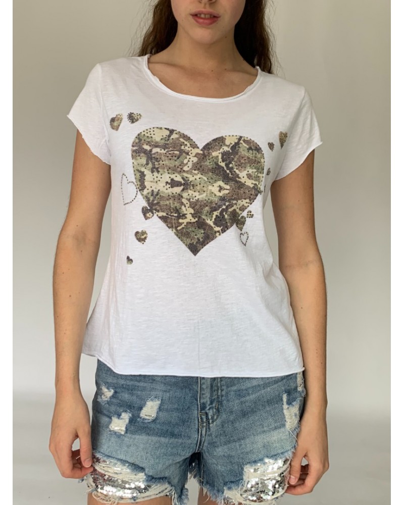 Military Heart Sparkle T-Shirt