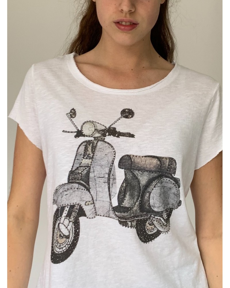 Grey Scooter Sparkle T-Shirt