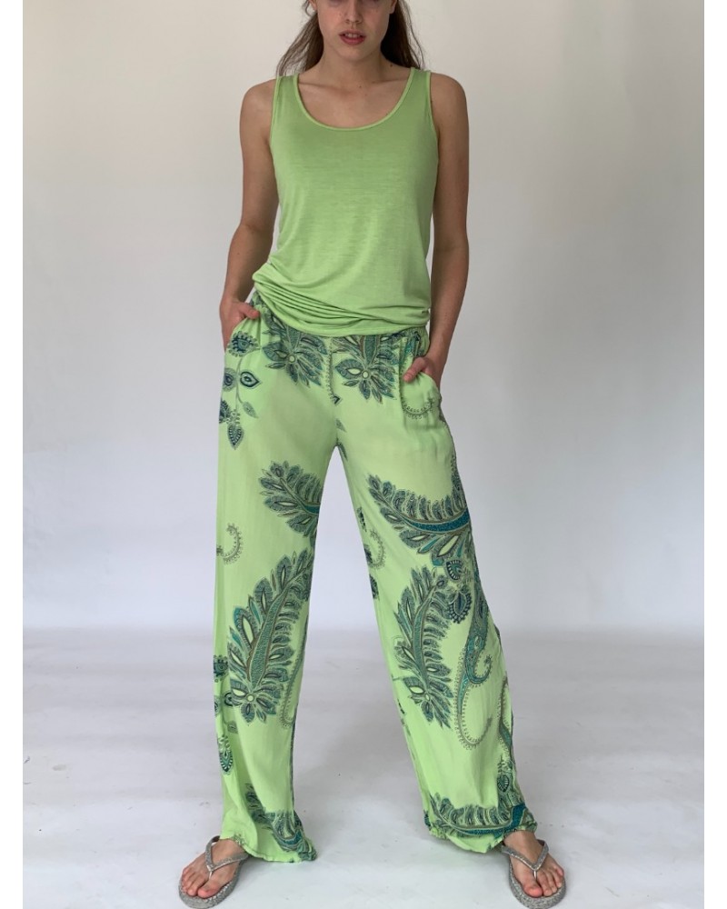 Lime Green Cavallo Palazzo Pants