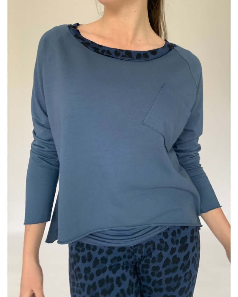 Abstract Trim Sweat Denim