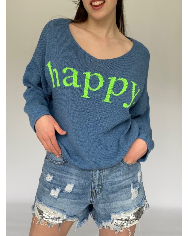 Denim Happy Knit