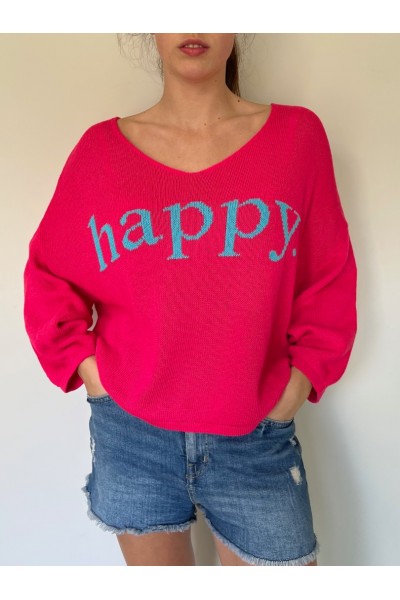 Pink Happy Knit