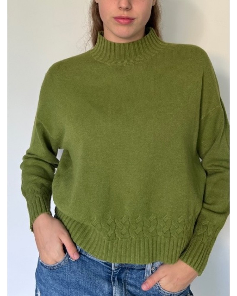 Border Knit Green