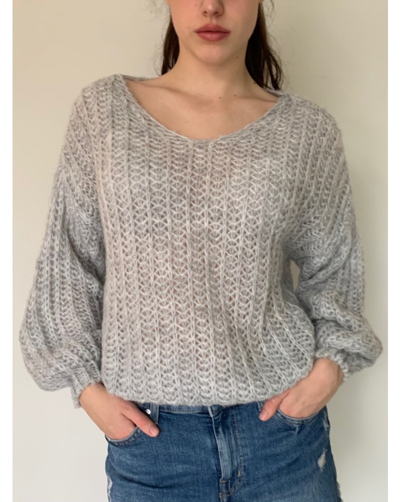Boho V Neck L.Grey