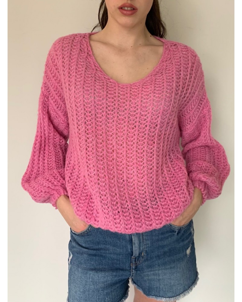 Boho V Neck Pink