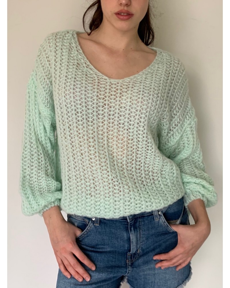 Boho V Neck Mint