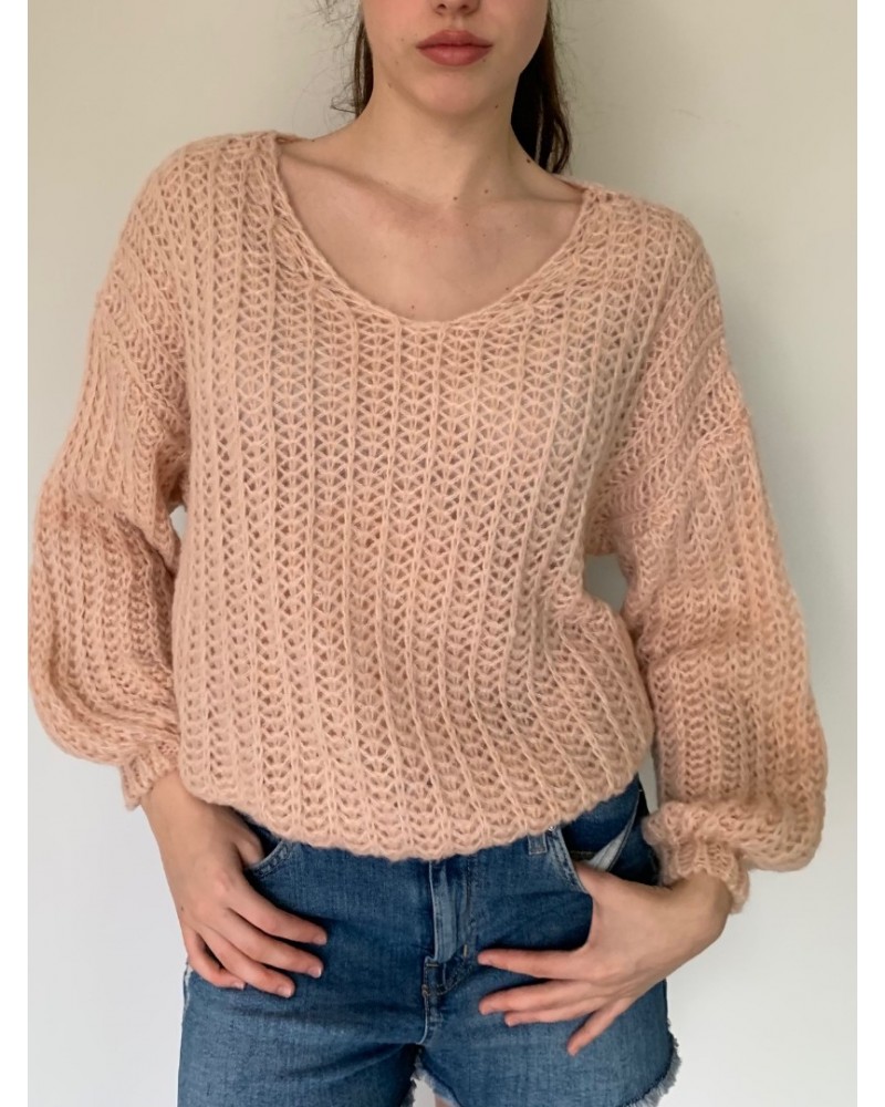 Boho V Neck Peach
