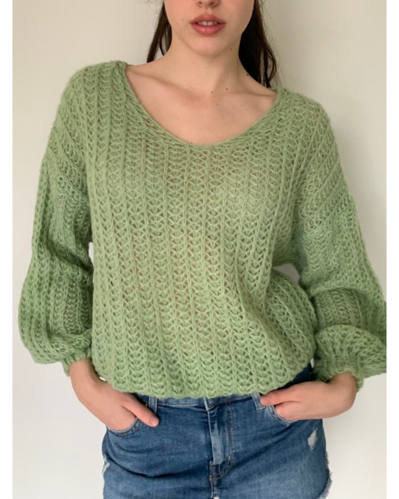 Boho V Neck Sage