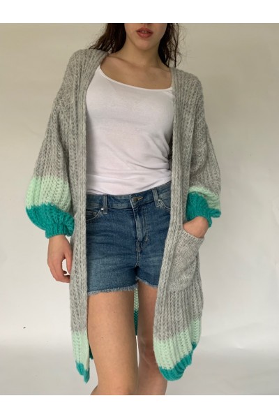 Ombre Cardi Teal