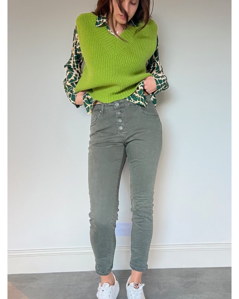 Military Button up  Jeans