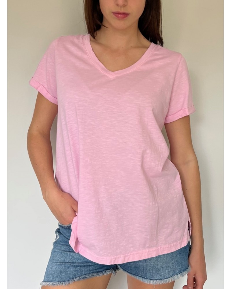 Light Pink V Neck T