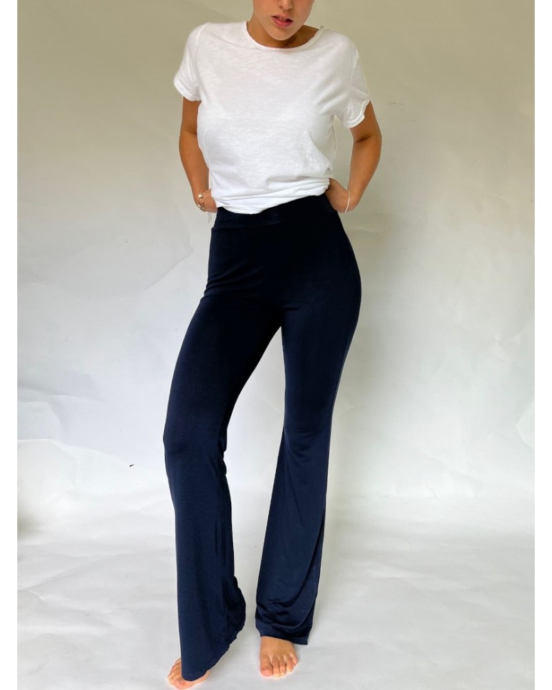 Navy Jersey Flares 