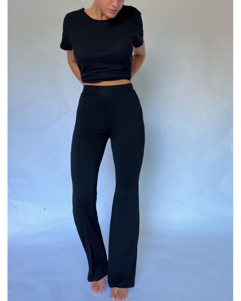 Black Jersey Flares