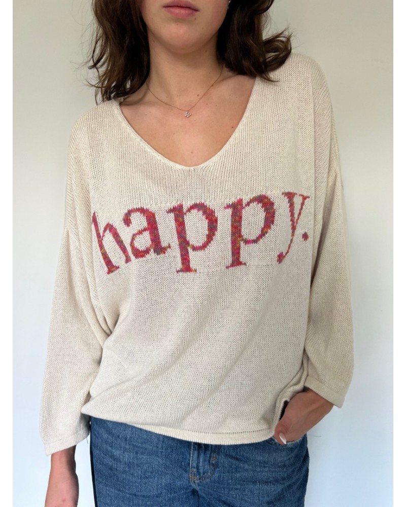Happy Knit Multi Cream