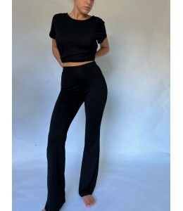 Black Jersey Flares