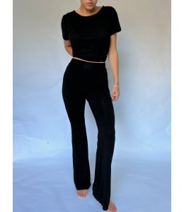 Black Jersey Flares