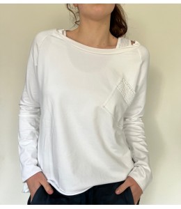 Lace Sweatshirt White