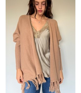 Tassle Throw on Toffee