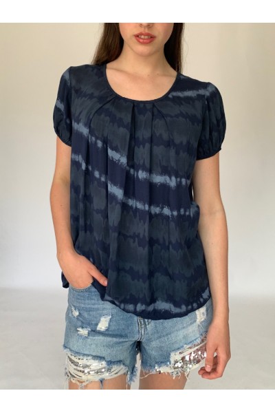  Tie Dye Easy Top Navy